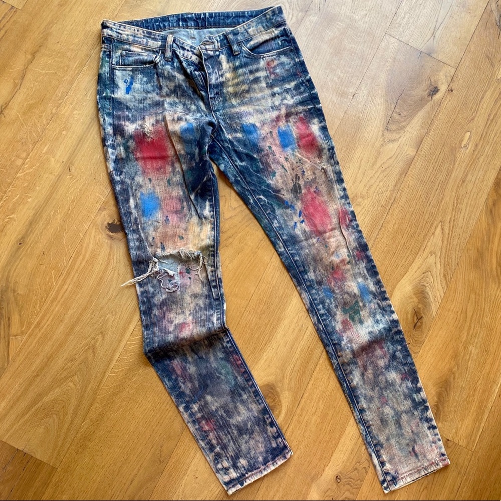 Ralph Lauren Paint Splatter Skinny Jeans